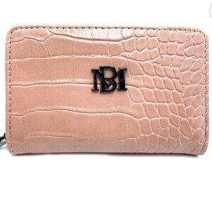 Badgley Mischka Wallet with Crocodile Print Blush NWT
Vegan Leather